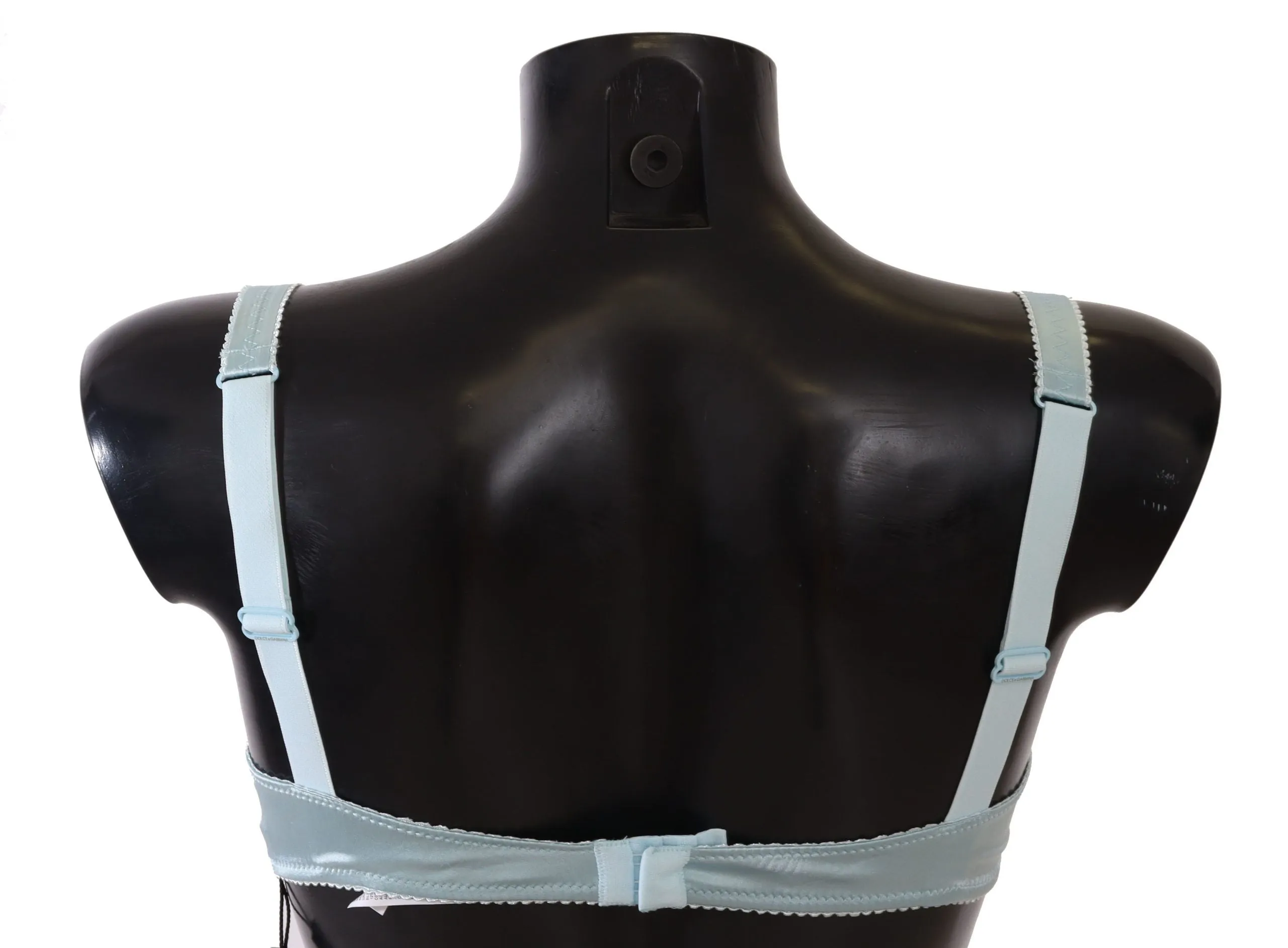 Elegant Silk Blend Balconette Bra in Light Blue sold by Louxly product image thumbnail 3