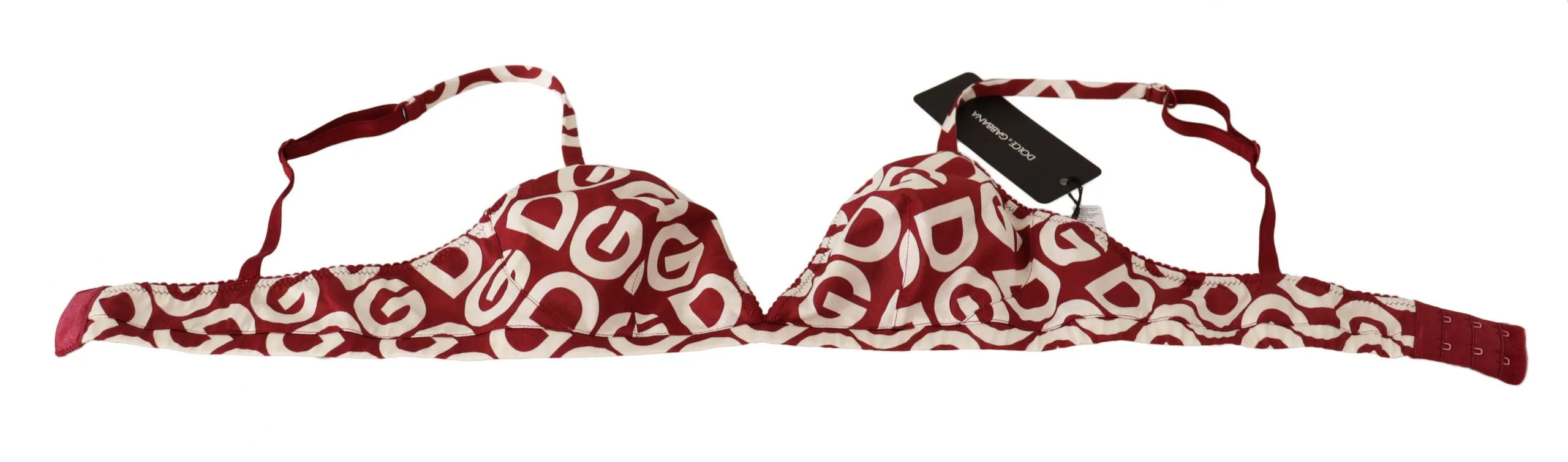 Red Cotton Logo Printed Designer Bra sold by Louxly product image thumbnail 4