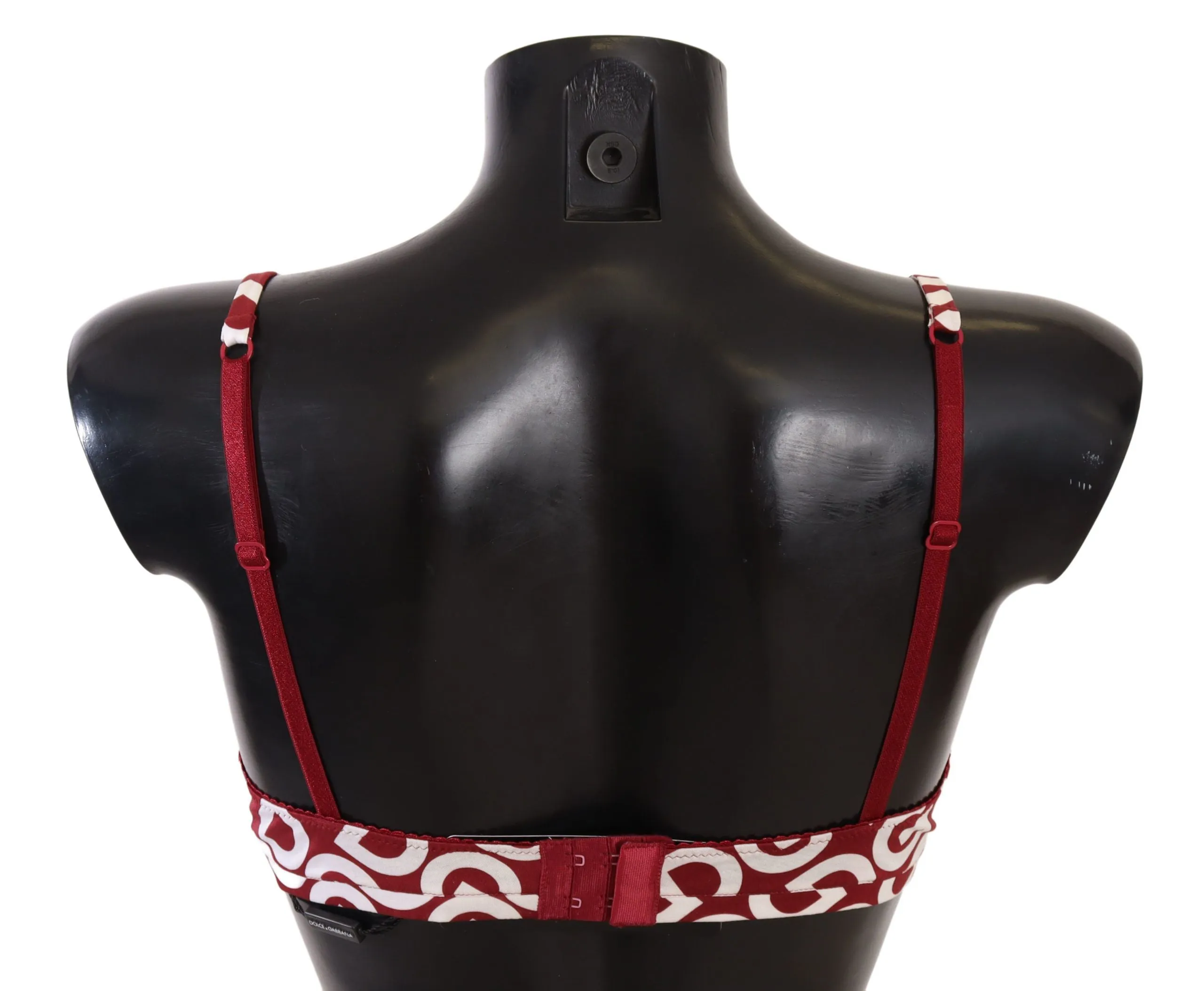 Red Cotton Logo Printed Designer Bra sold by Louxly product image thumbnail 3