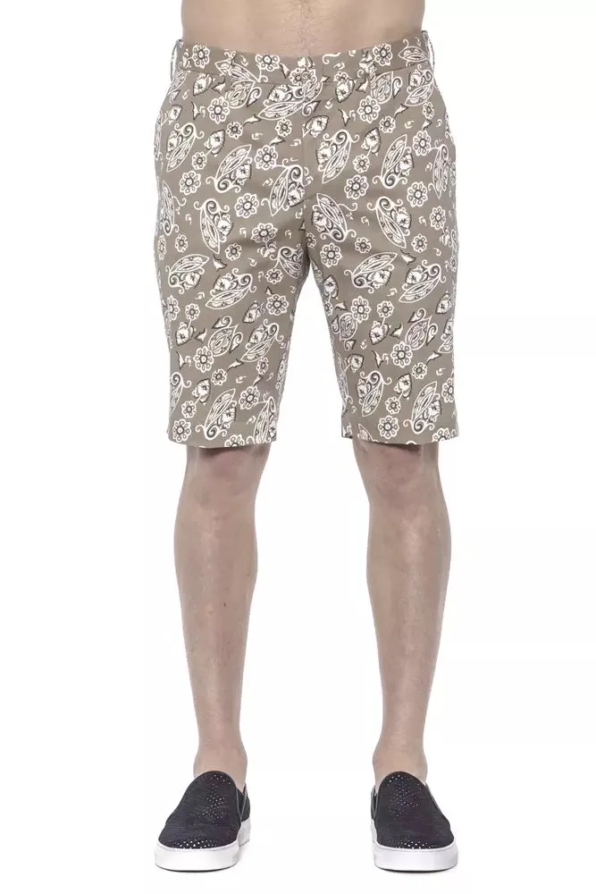 Beige Cotton Men Short sold by Louxly