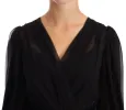 Elegant V-Neck Silk Blend Mini Dress sold by Louxly