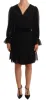 Elegant V-Neck Silk Blend Mini Dress sold by Louxly