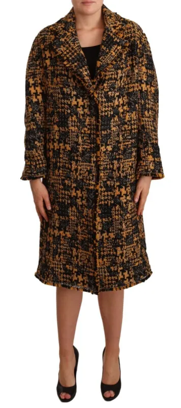 Multicolor Notch Lapel Long Cardigan Coat sold by Louxly