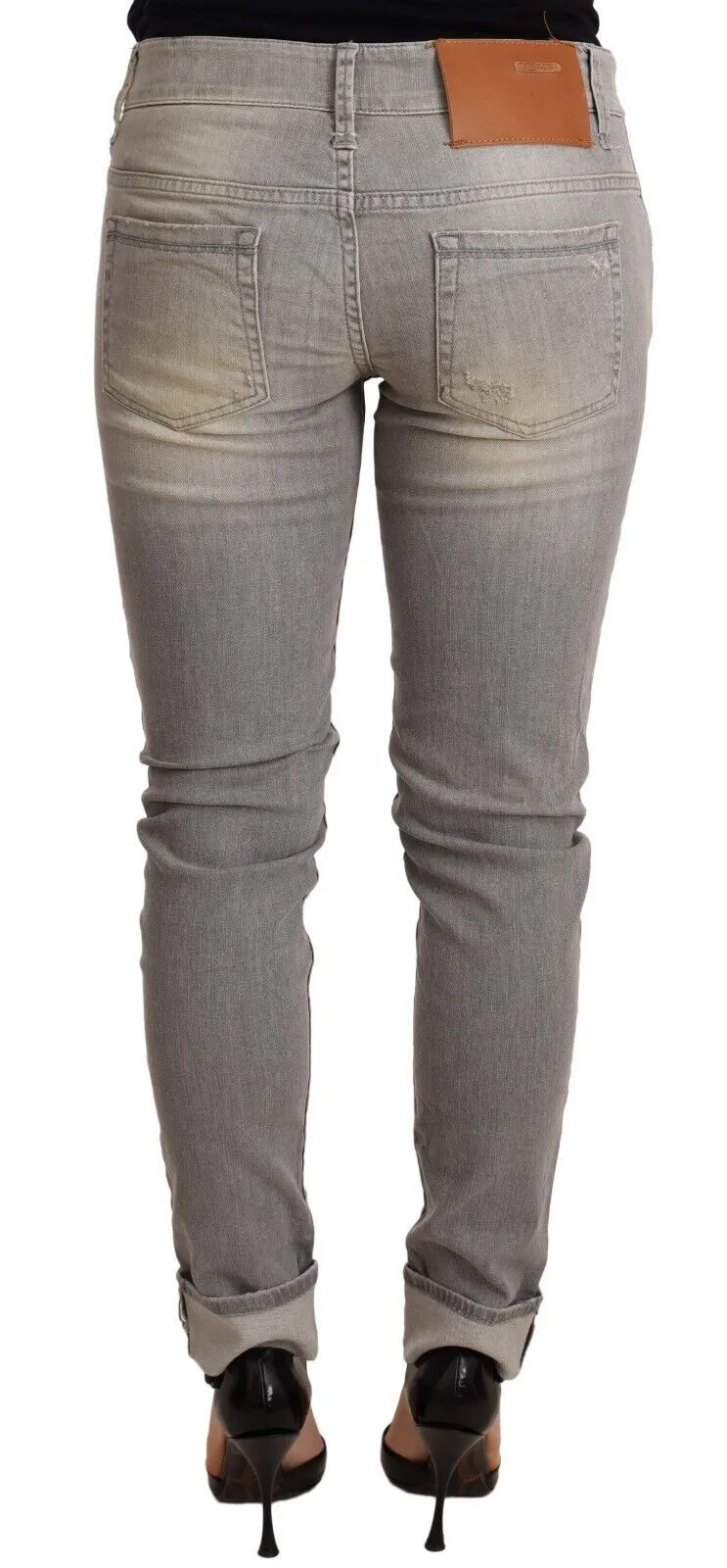 Chic Slim Fit Gray Wash Denim Jeans sold by Louxly product image thumbnail 3