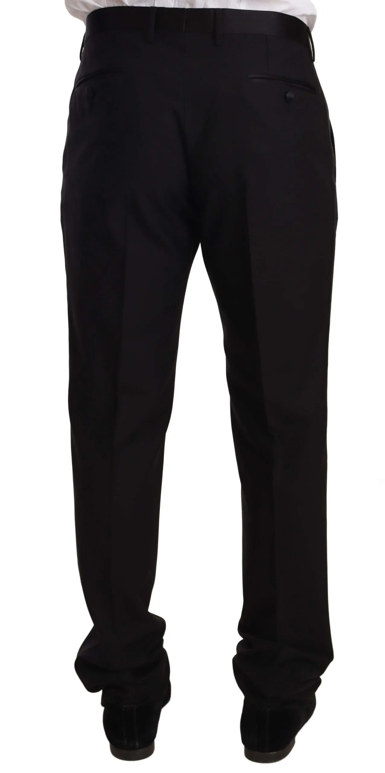 Elegant Black Skinny Tuxedo Trousers sold by Louxly product image thumbnail 3