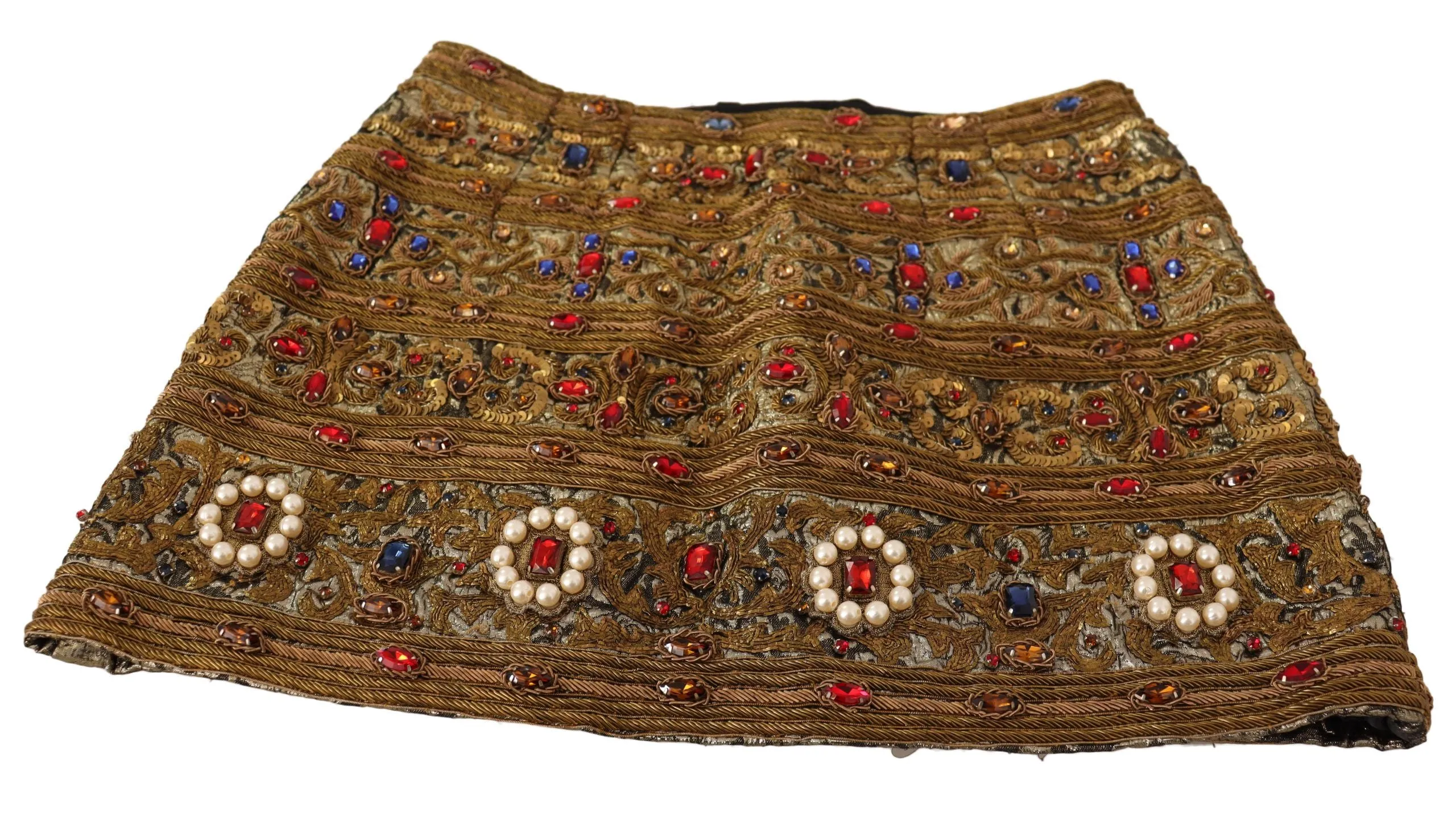 Gold Embellished High Waist Mini Skirt sold by Louxly product image thumbnail 4