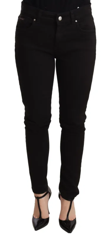 Elegant Black Slim Skinny Jeans sold by Louxly