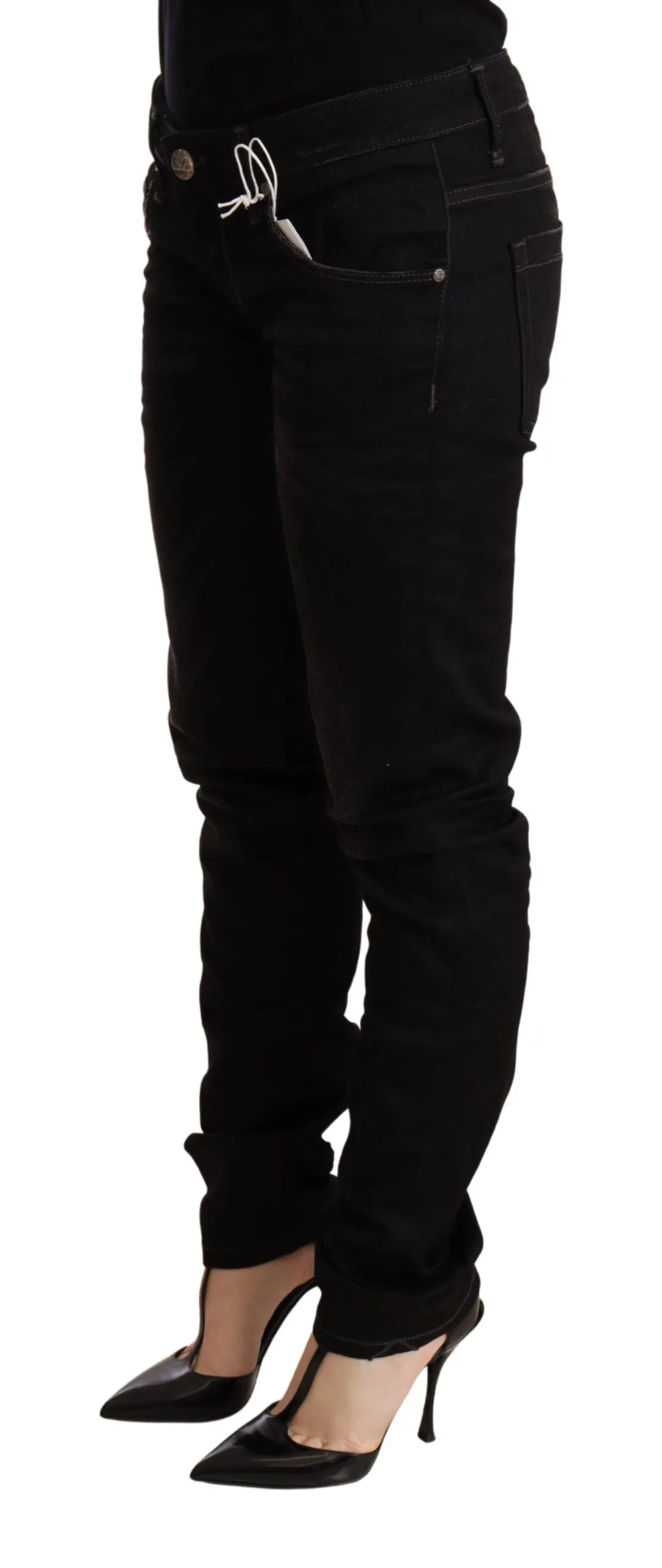 Sleek Black Wash Skinny Jeans sold by Louxly product image thumbnail 2
