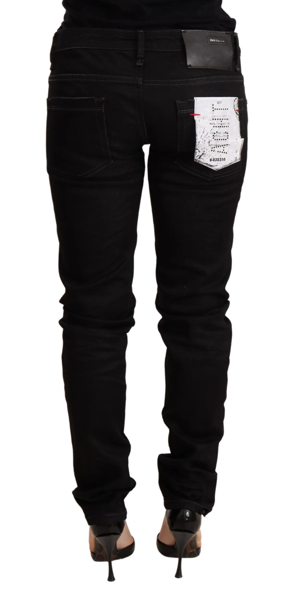 Sleek Black Wash Skinny Jeans sold by Louxly product image thumbnail 3
