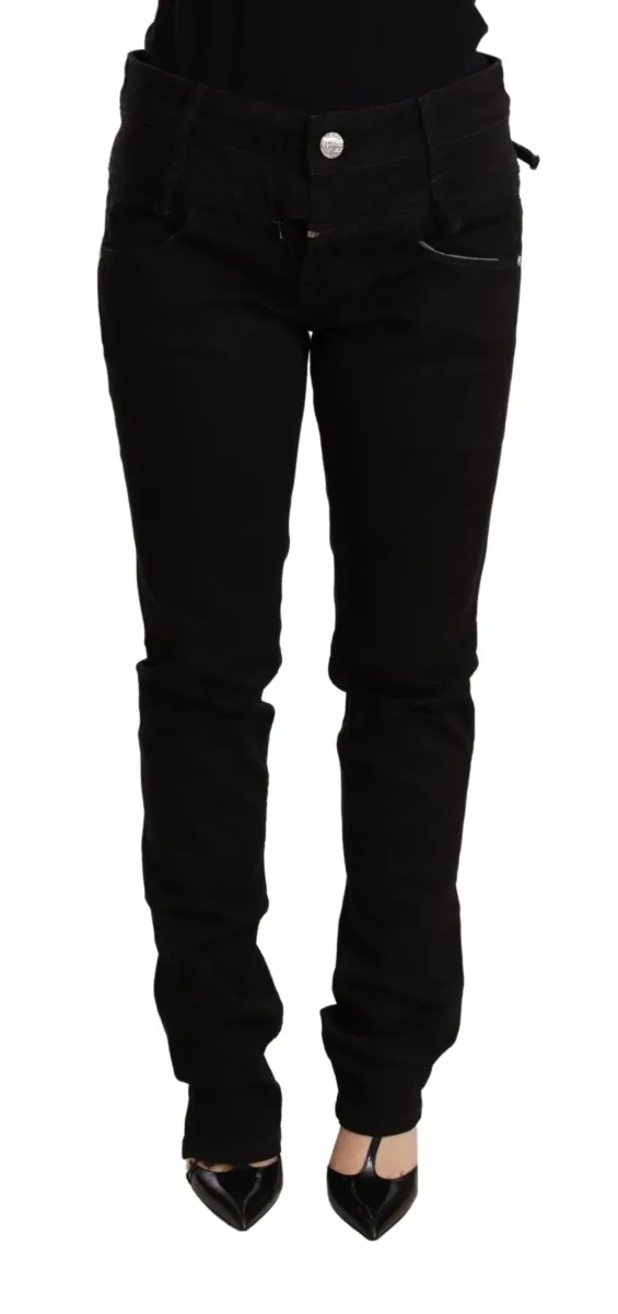 Chic Low Waist Skinny Black Denim sold by Louxly