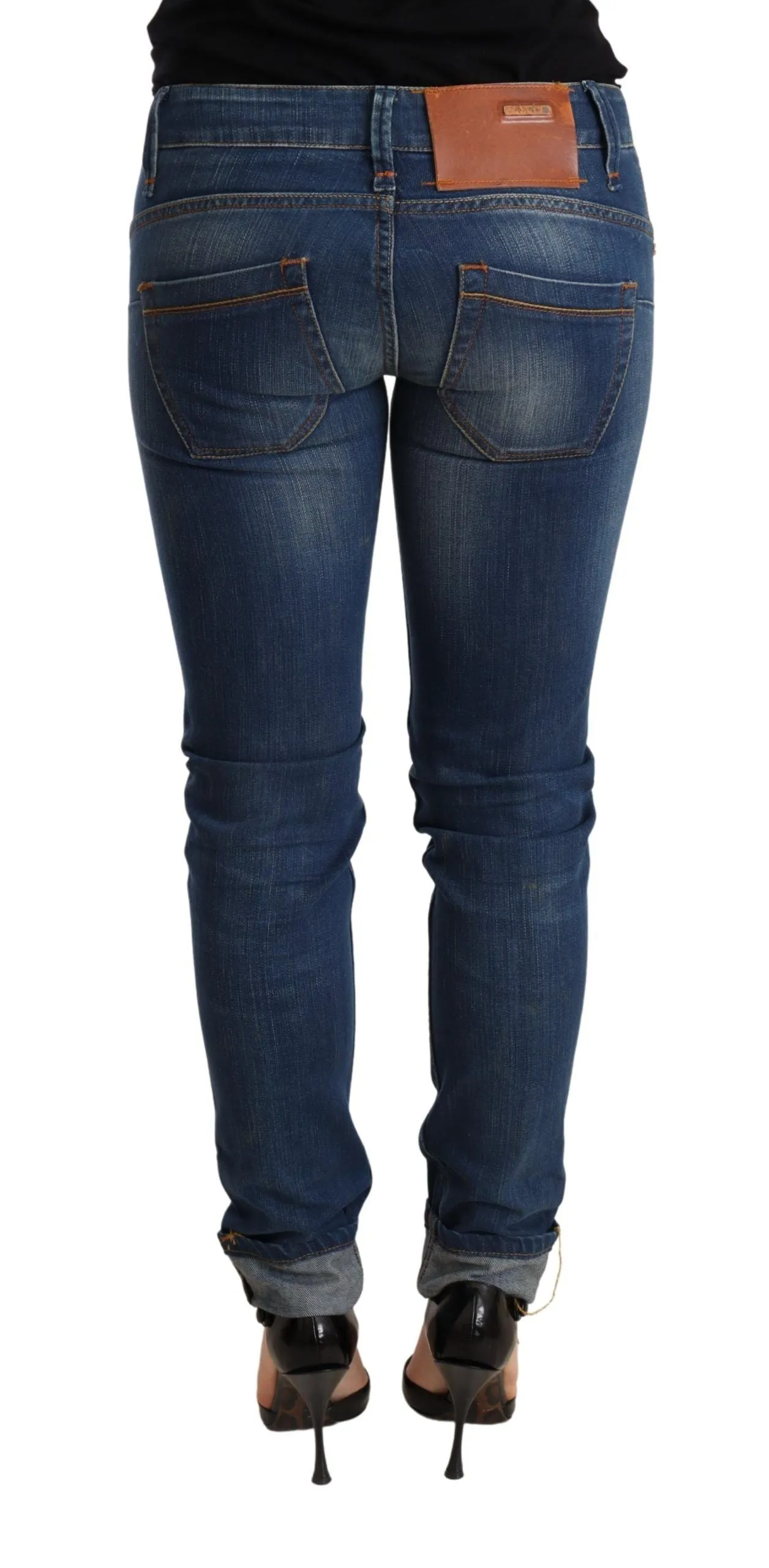 Chic Blue Washed Push-Up Skinny Jeans sold by Louxly product image thumbnail 3