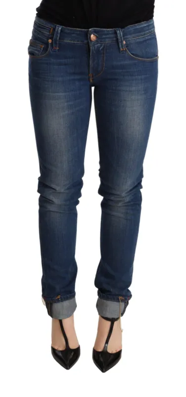 Chic Blue Washed Push-Up Skinny Jeans sold by Louxly