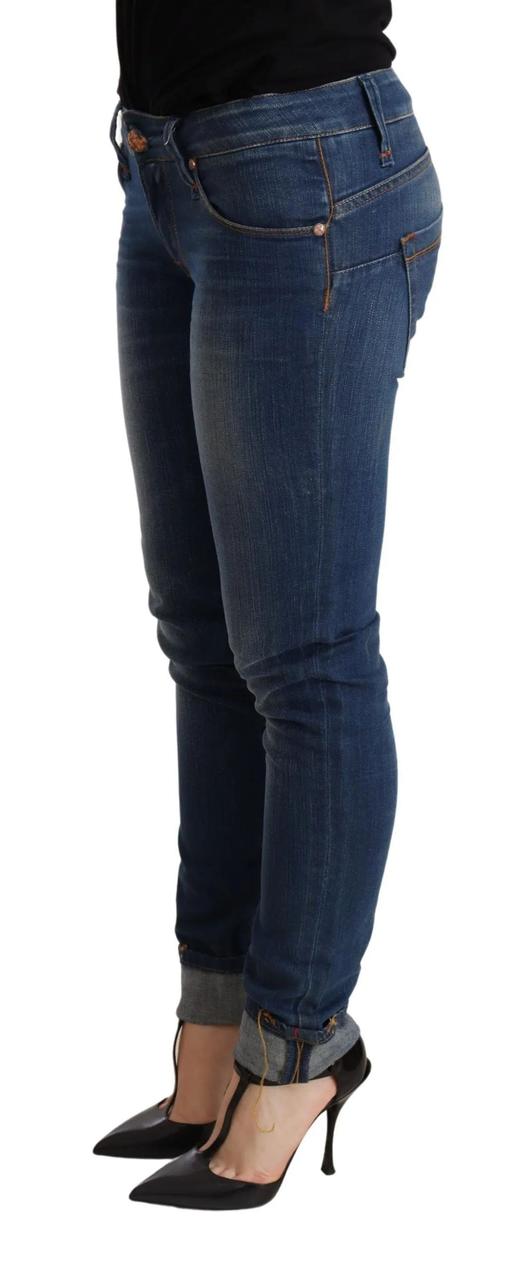 Chic Blue Washed Push-Up Skinny Jeans sold by Louxly product image thumbnail 2