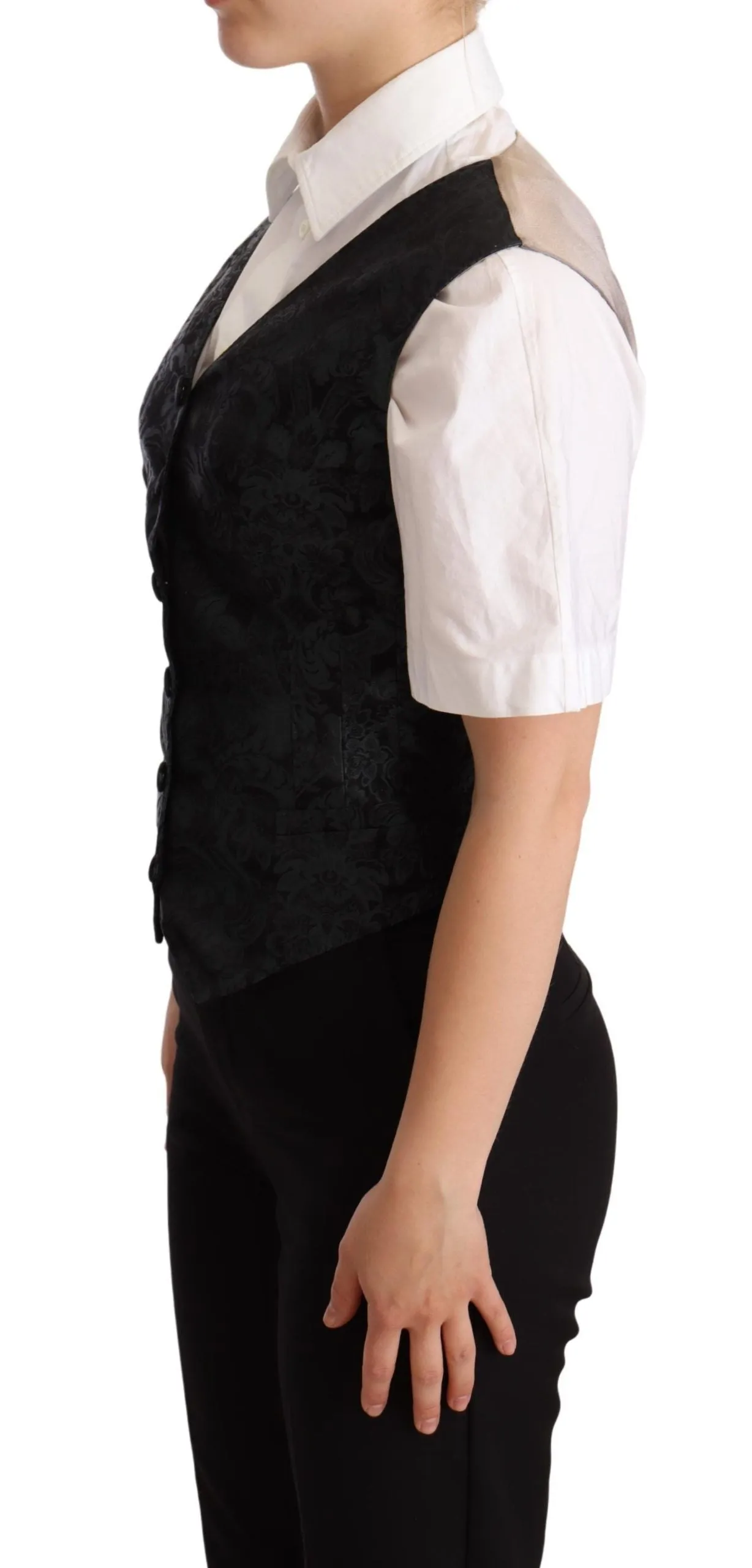 Enchanting Jacquard Floral Waistcoat sold by Louxly product image thumbnail 2