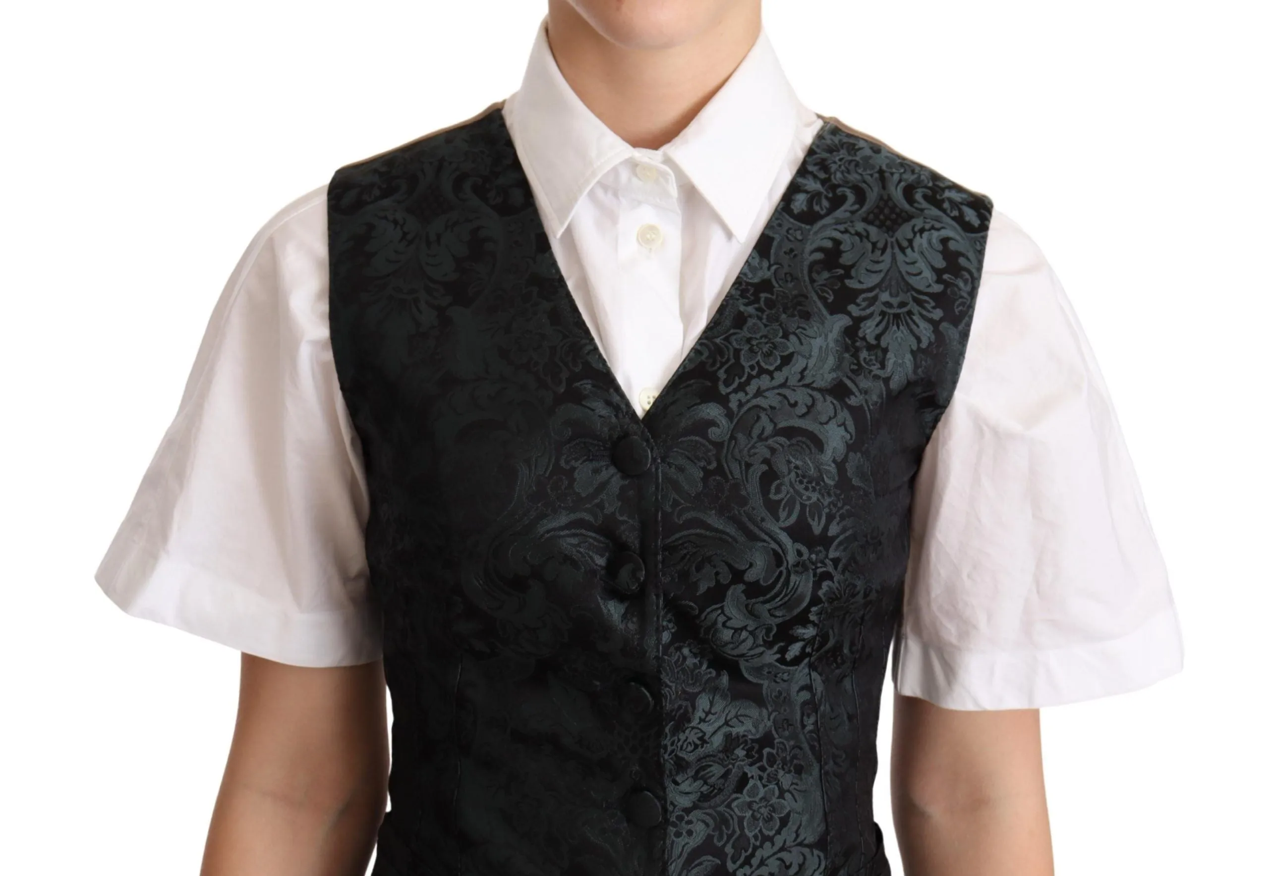 Enchanting Jacquard Floral Waistcoat sold by Louxly product image thumbnail 4