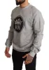 Regal Crown Cotton Sweater - Sophisticated Gray sold by Louxly