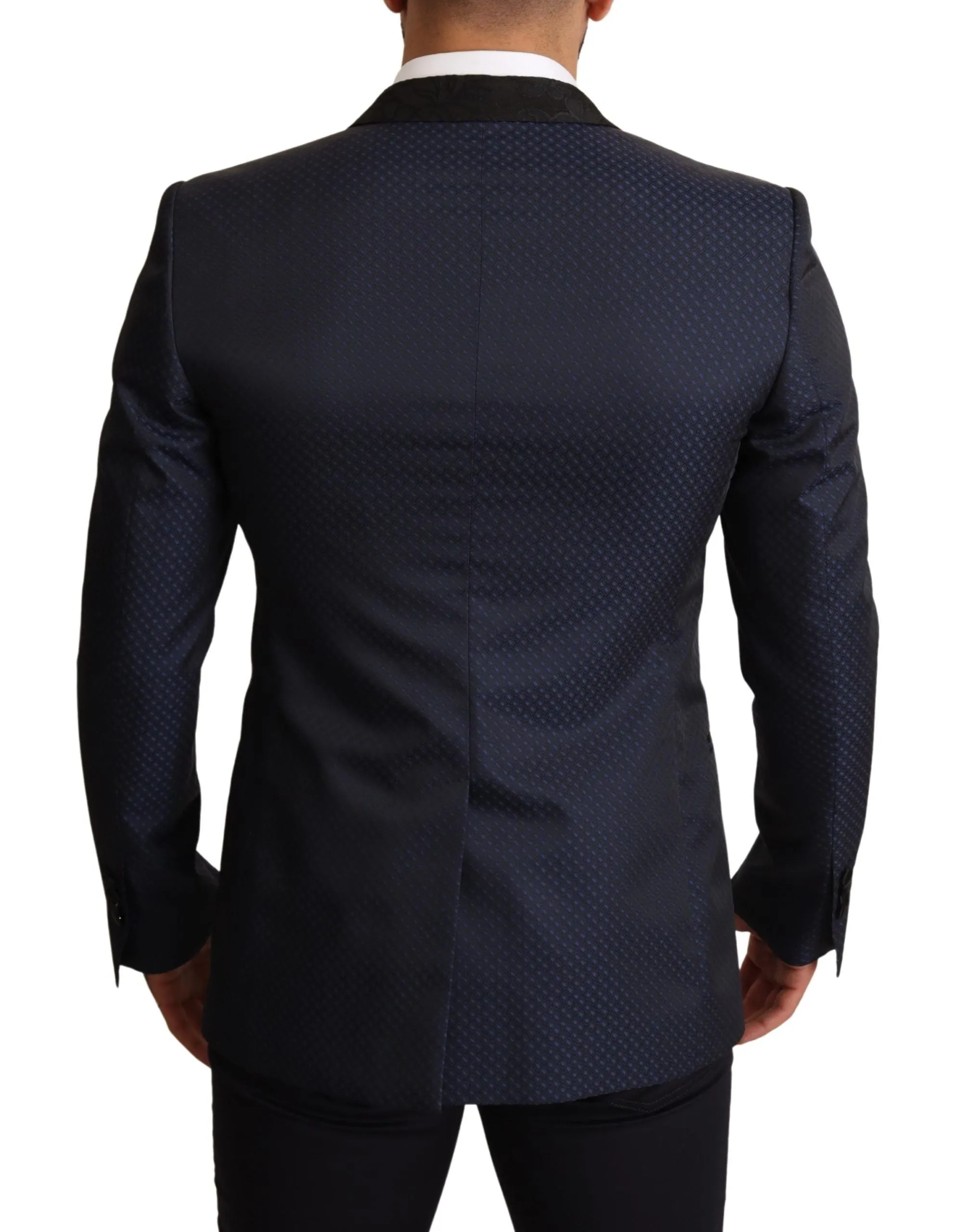 Elegant Blue Slim Fit Martini Blazer sold by Louxly product image thumbnail 3
