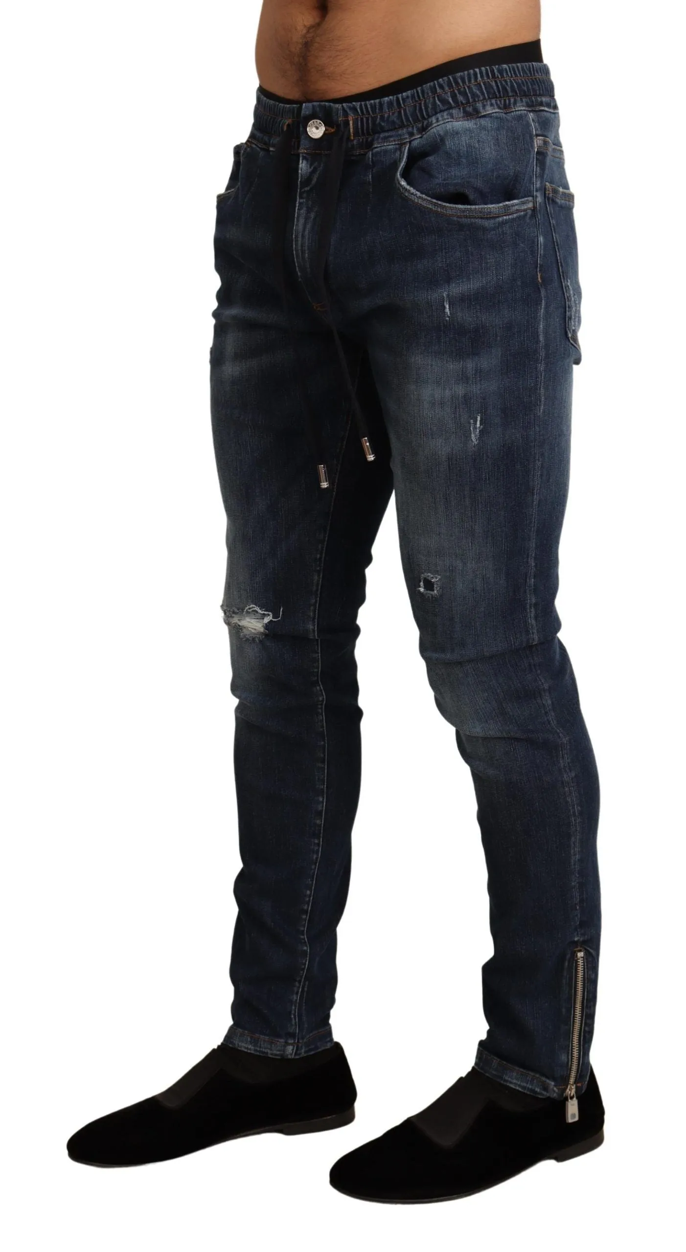 Elegant Dark Blue Skinny Jeans sold by Louxly product image thumbnail 2