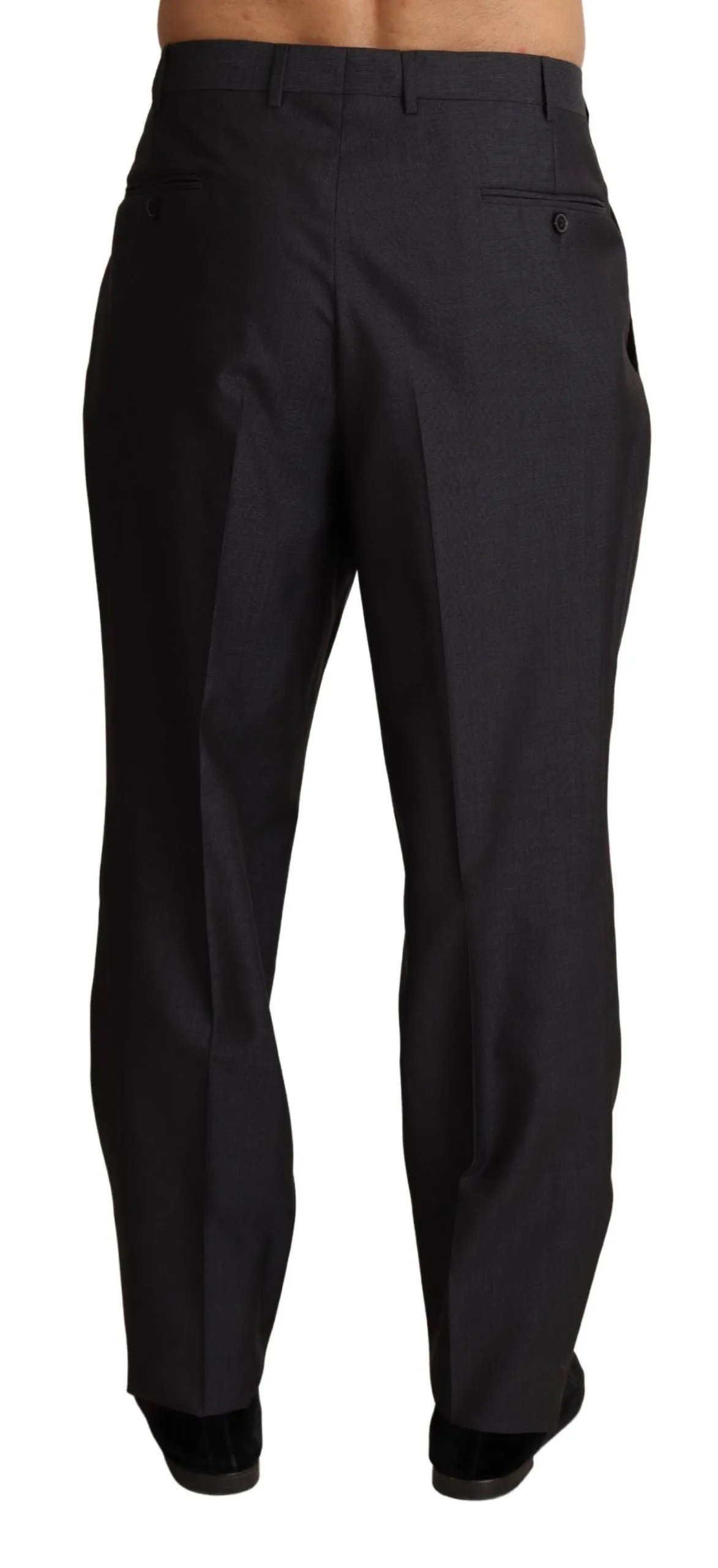 Elegant Gray Skinny Dress Trousers sold by Louxly product image thumbnail 3