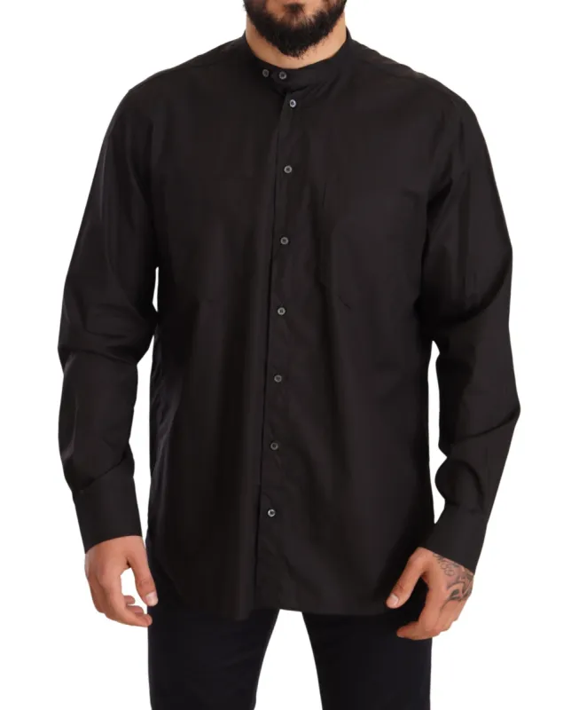 Elegant Black 100% Cotton Men's Shirt sold by Louxly