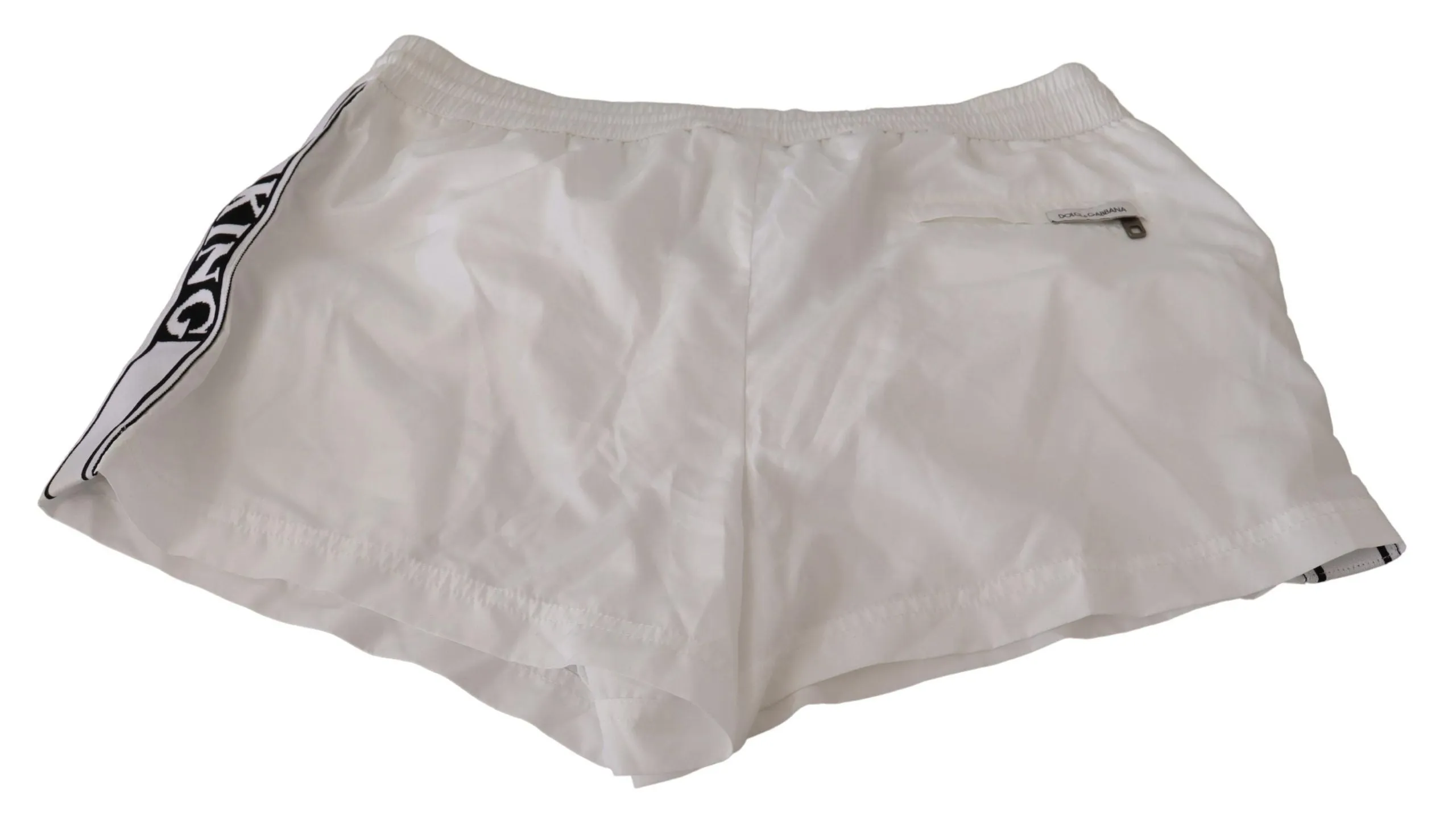 Elegant White KING Motive Swim Trunks sold by Louxly product image thumbnail 5