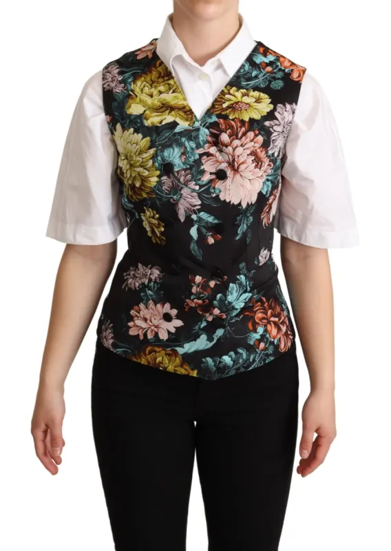 Exquisite Floral Jacquard Waistcoat sold by Louxly