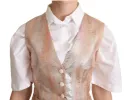 Elegant Pink Metallic Sheen Waistcoat sold by Louxly
