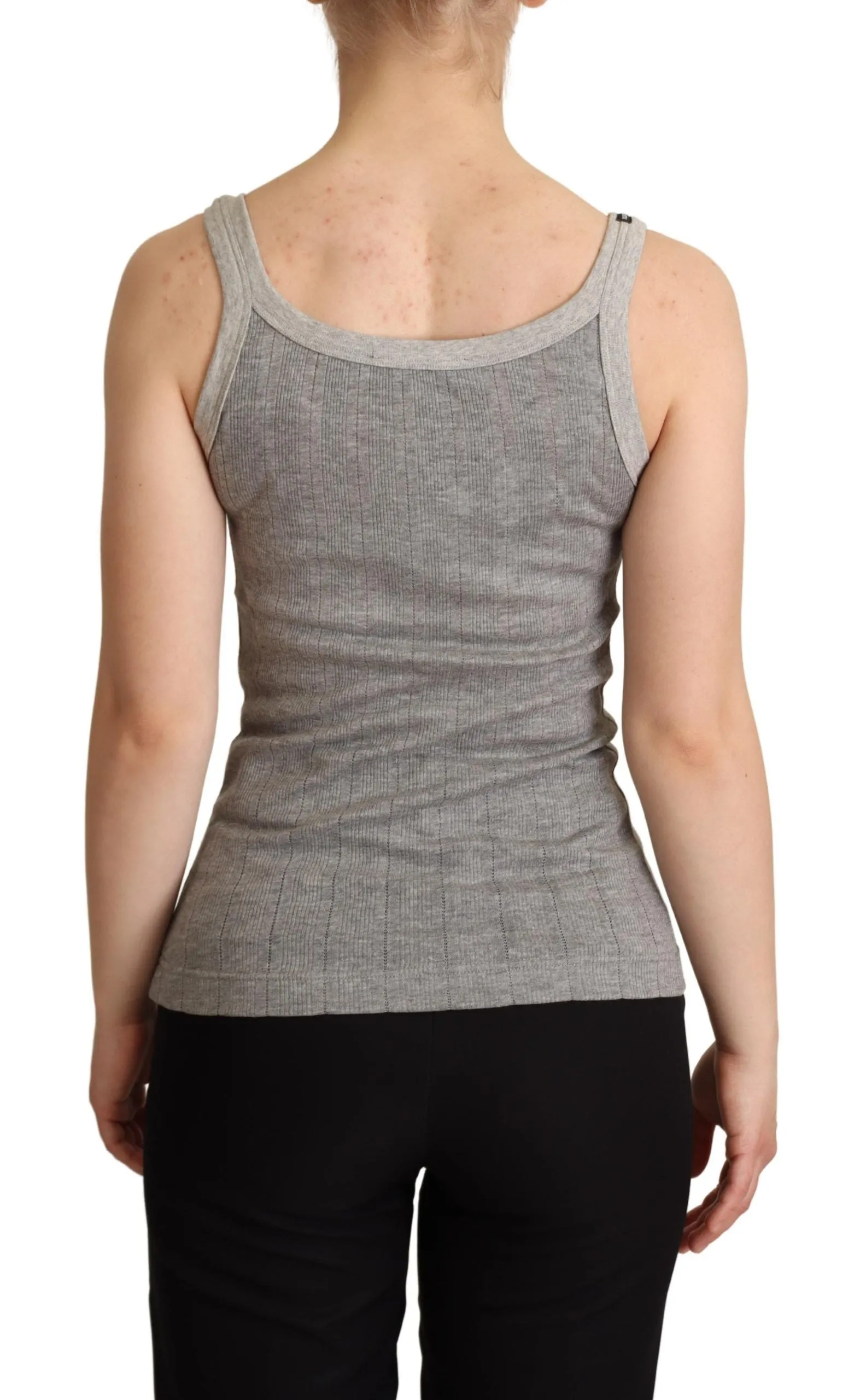 Chic Sleeveless Gray Tank Top sold by Louxly product image thumbnail 3