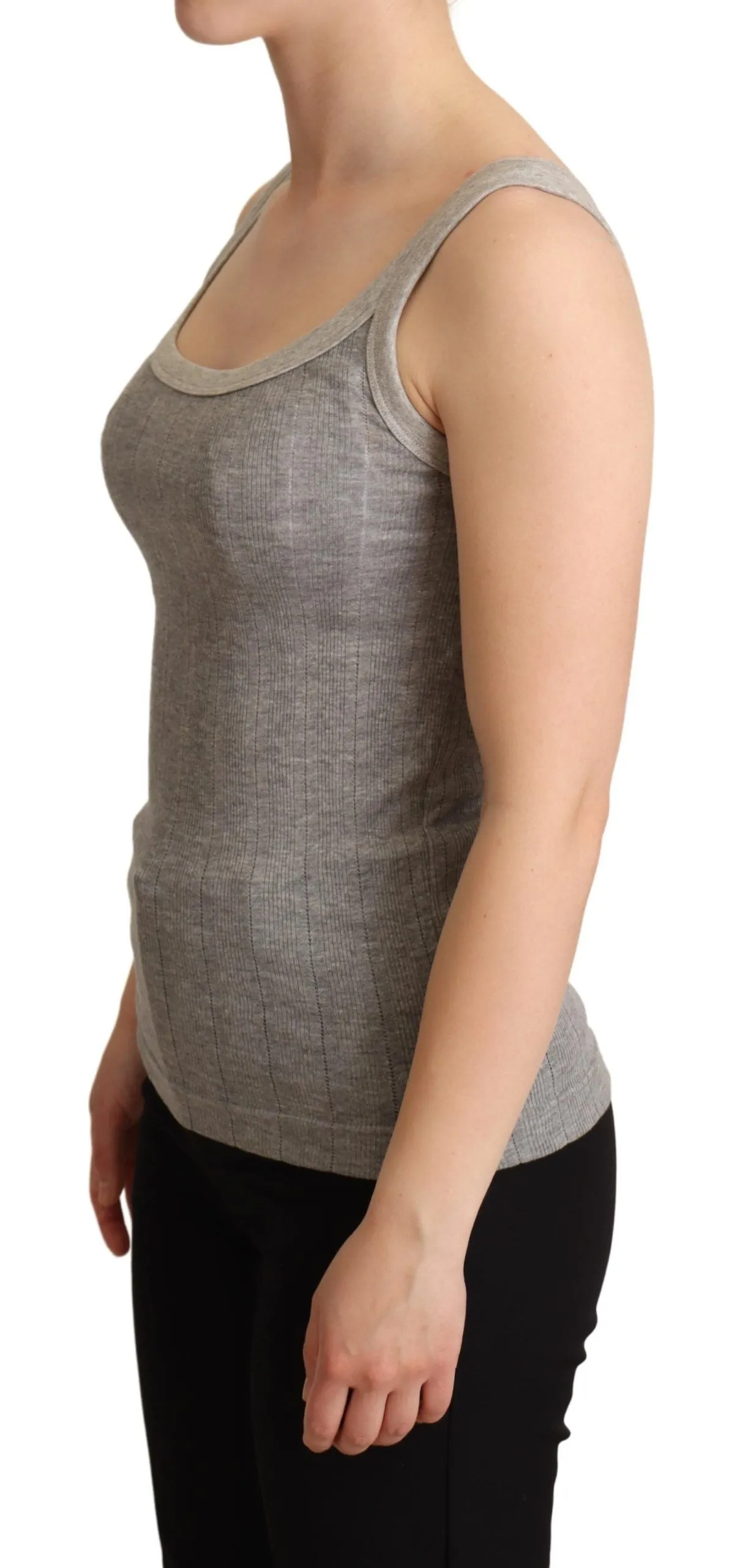 Chic Sleeveless Gray Tank Top sold by Louxly product image thumbnail 2