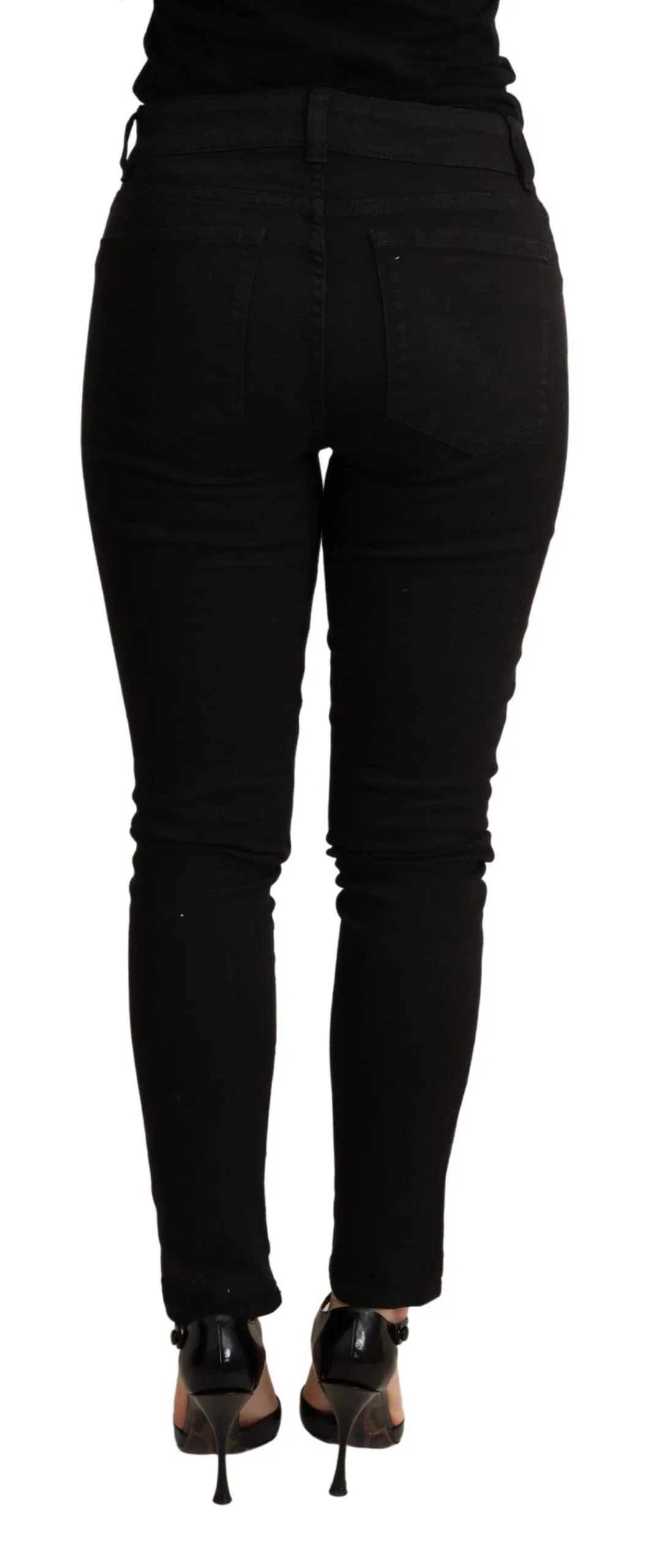 Elegant Slim Black Skinny Jeans sold by Louxly product image thumbnail 3