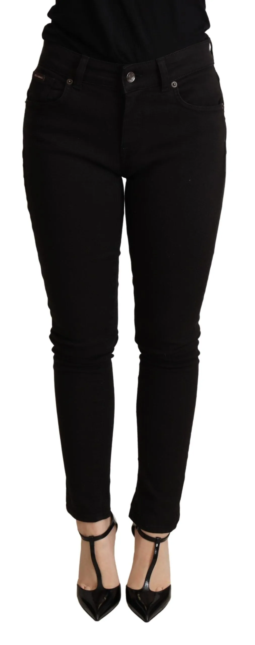 Elegant Slim Black Skinny Jeans sold by Louxly