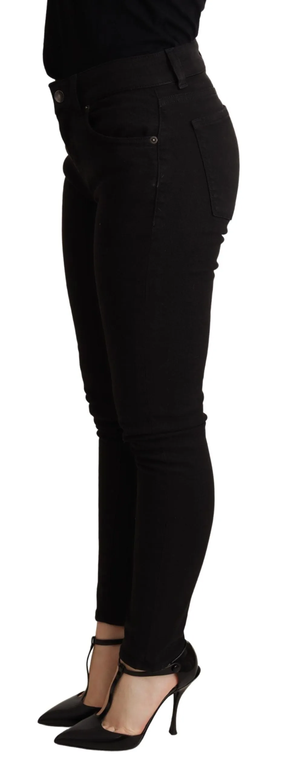 Elegant Slim Black Skinny Jeans sold by Louxly product image thumbnail 2