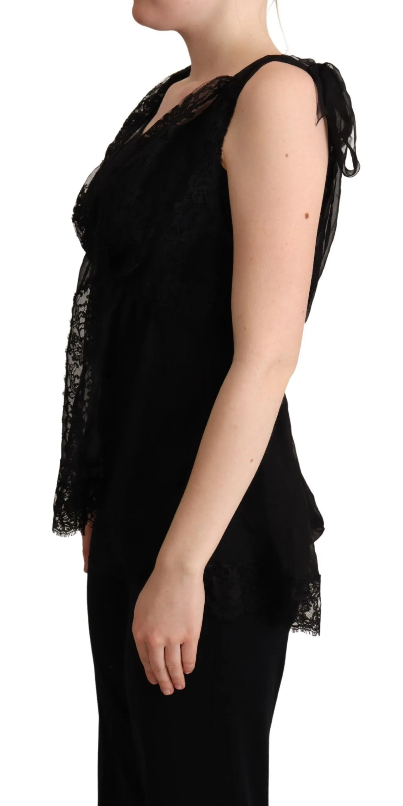 Lustrous Silk-Blend Lace Trim Camisole sold by Louxly product image thumbnail 3