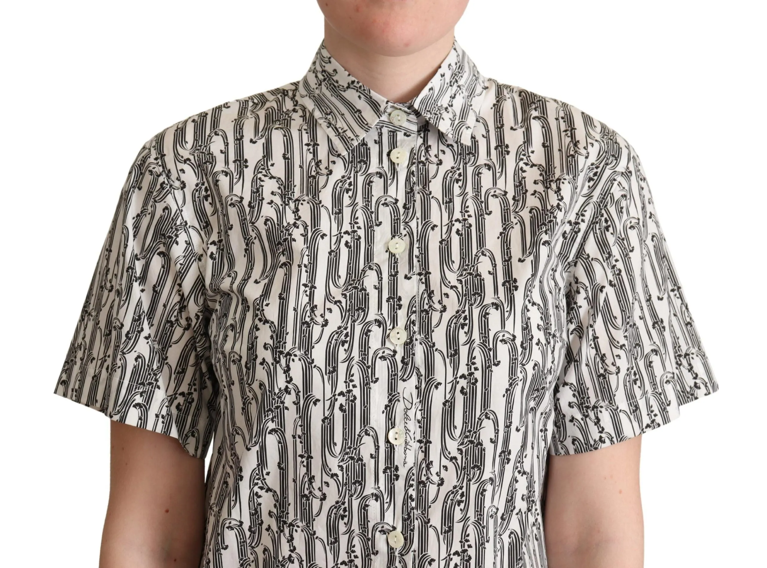 Elegant Floral Cotton Polo Top sold by Louxly product image thumbnail 4