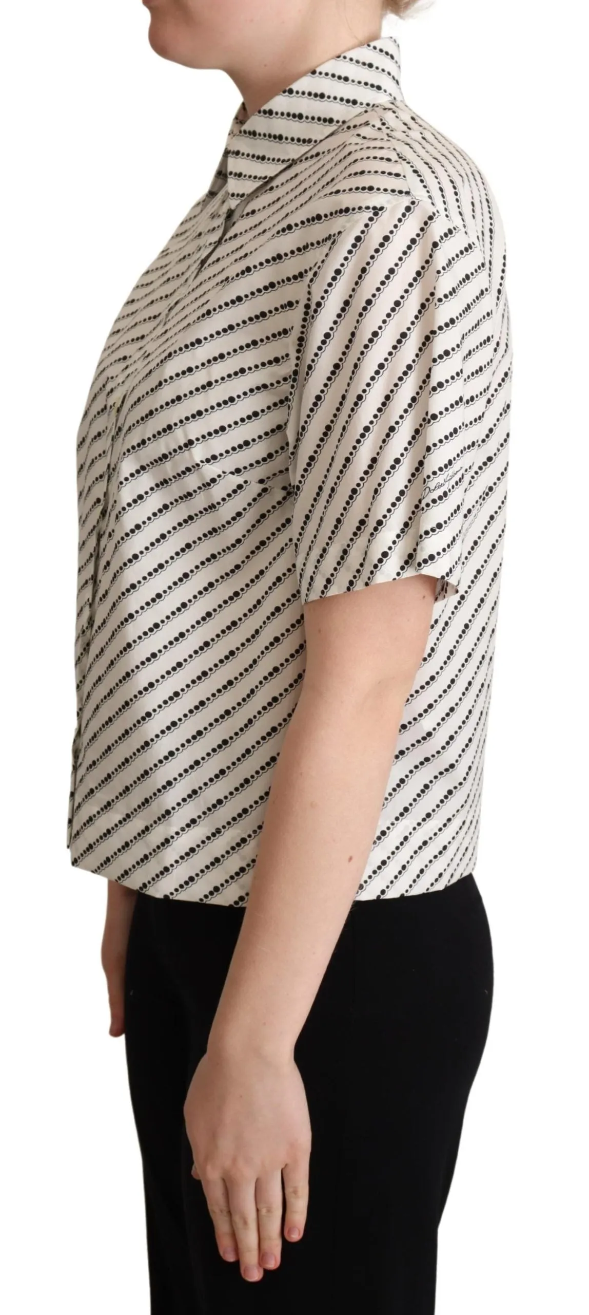 Elegant Dotted Cotton Polo Top sold by Louxly product image thumbnail 2