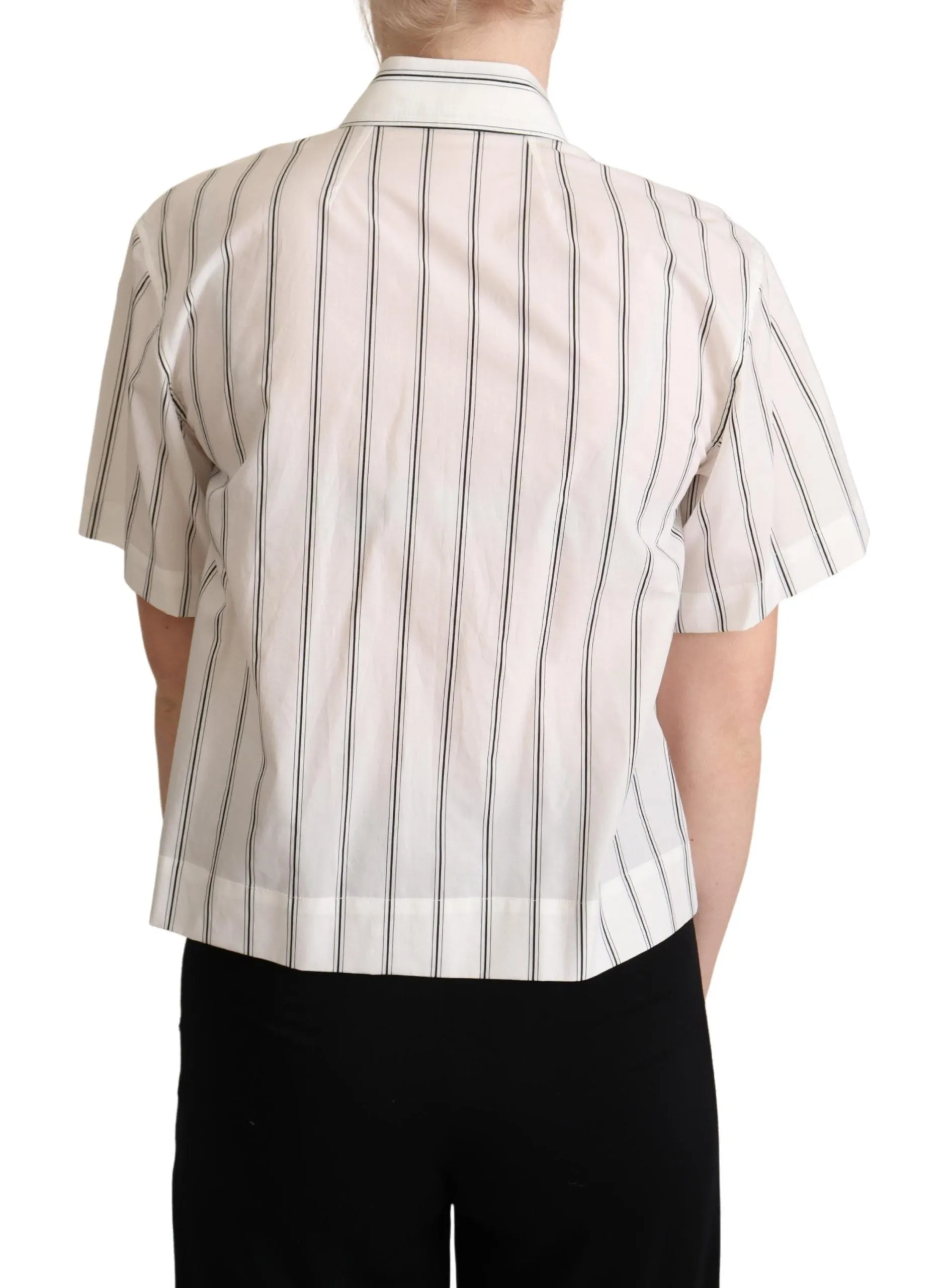 Elegant Striped Cotton Polo Top sold by Louxly product image thumbnail 3