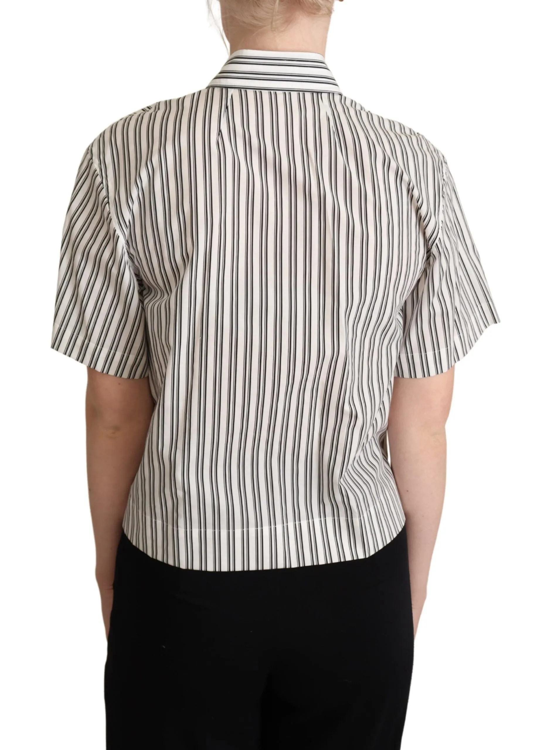 Elegant Striped Cotton Polo Top sold by Louxly product image thumbnail 3