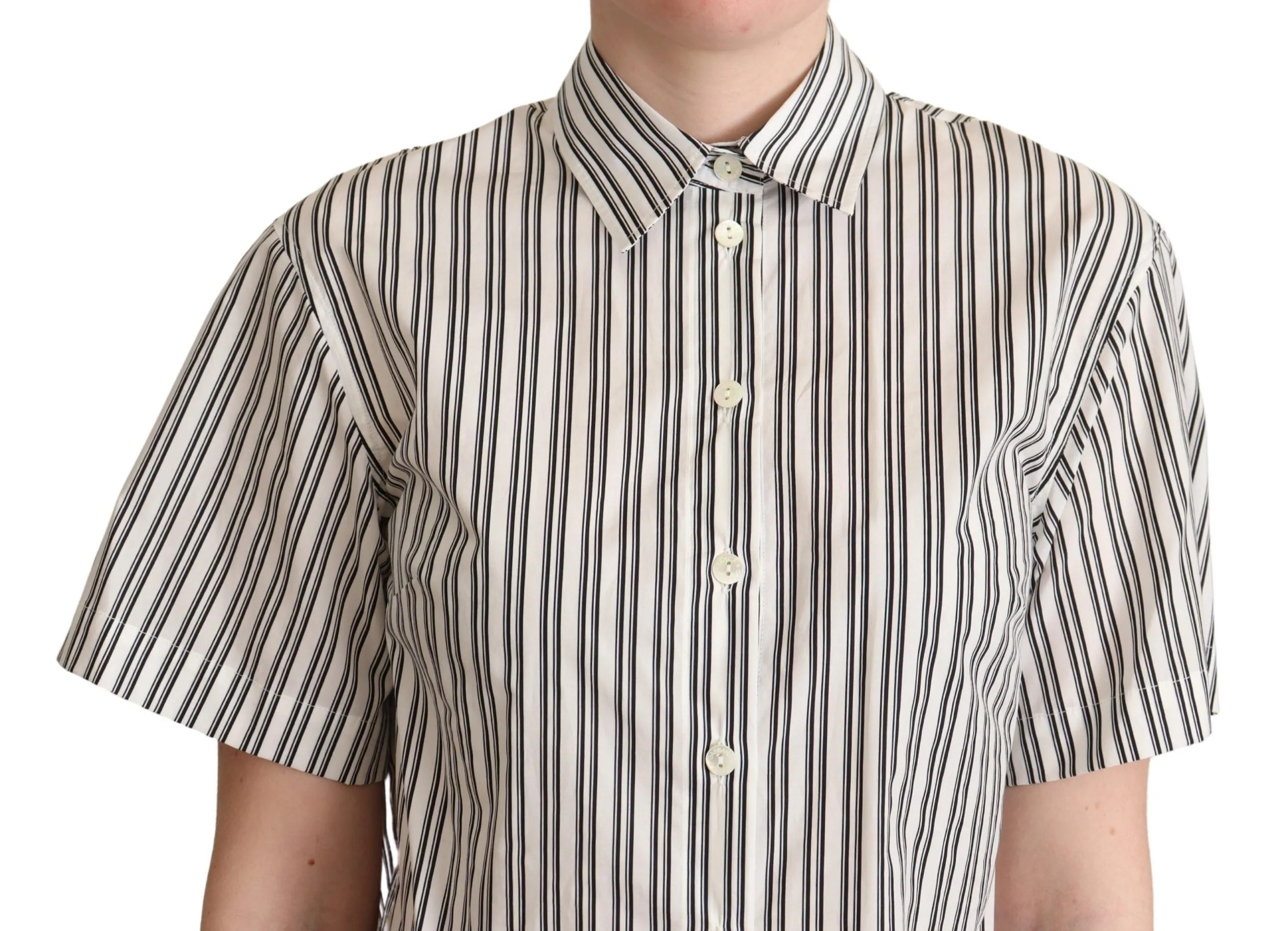 Elegant Striped Cotton Polo Top sold by Louxly product image thumbnail 4