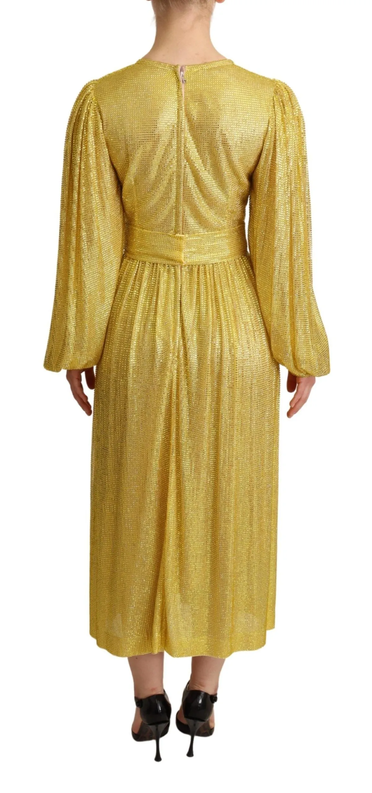 Crystal Embellished Pleated Maxi Dress sold by Louxly product image thumbnail 3
