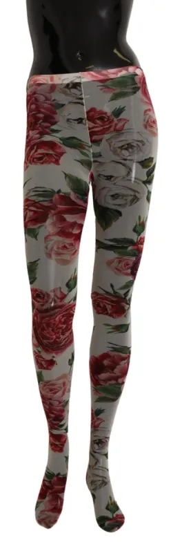 Floral Elegance Italian Nylon Tights sold by Louxly