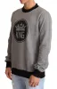 Elegant Gray Crown Motif Crewneck Sweater sold by Louxly