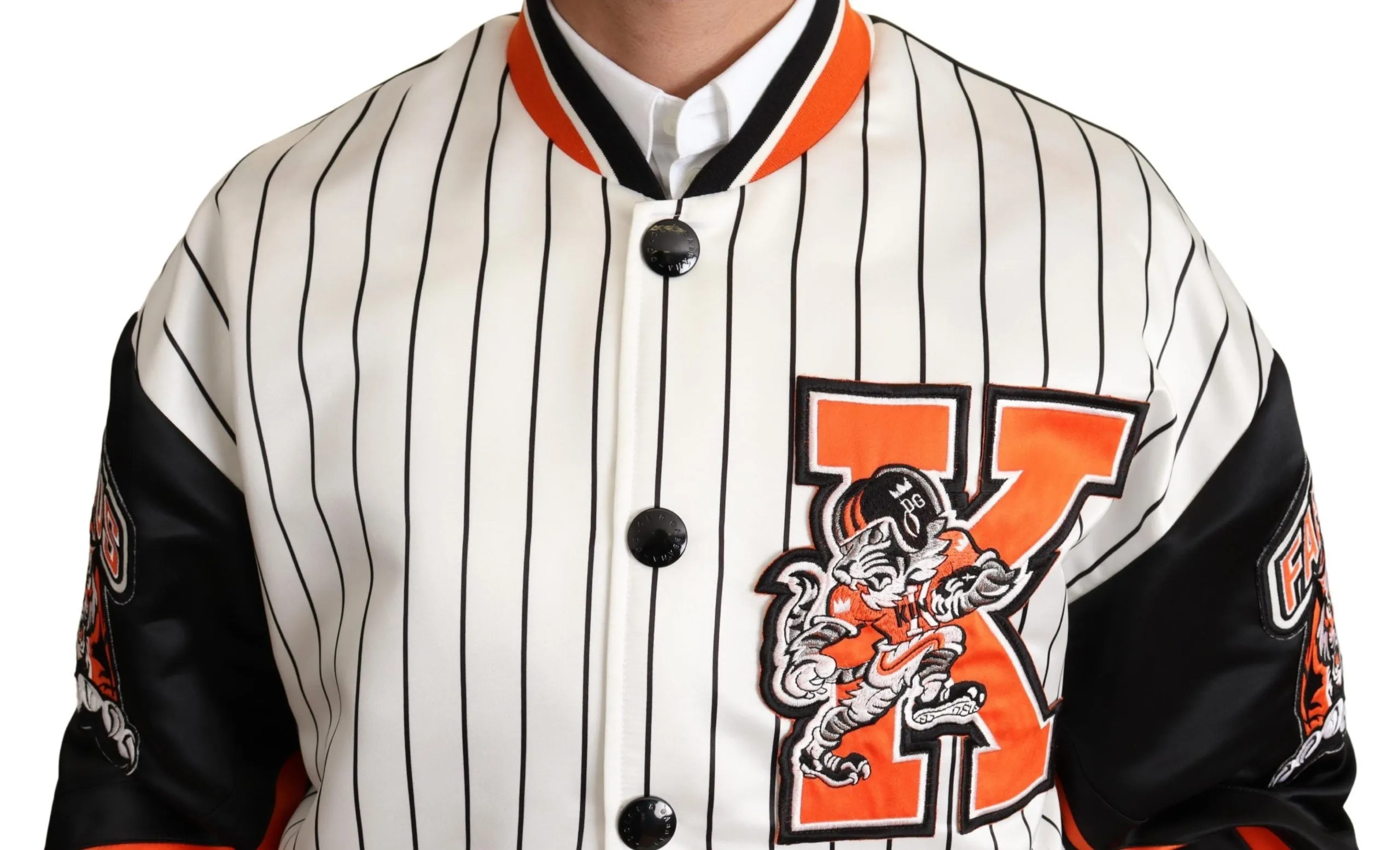 Regal Lion Bomber Jacket in White sold by Louxly product image thumbnail 4