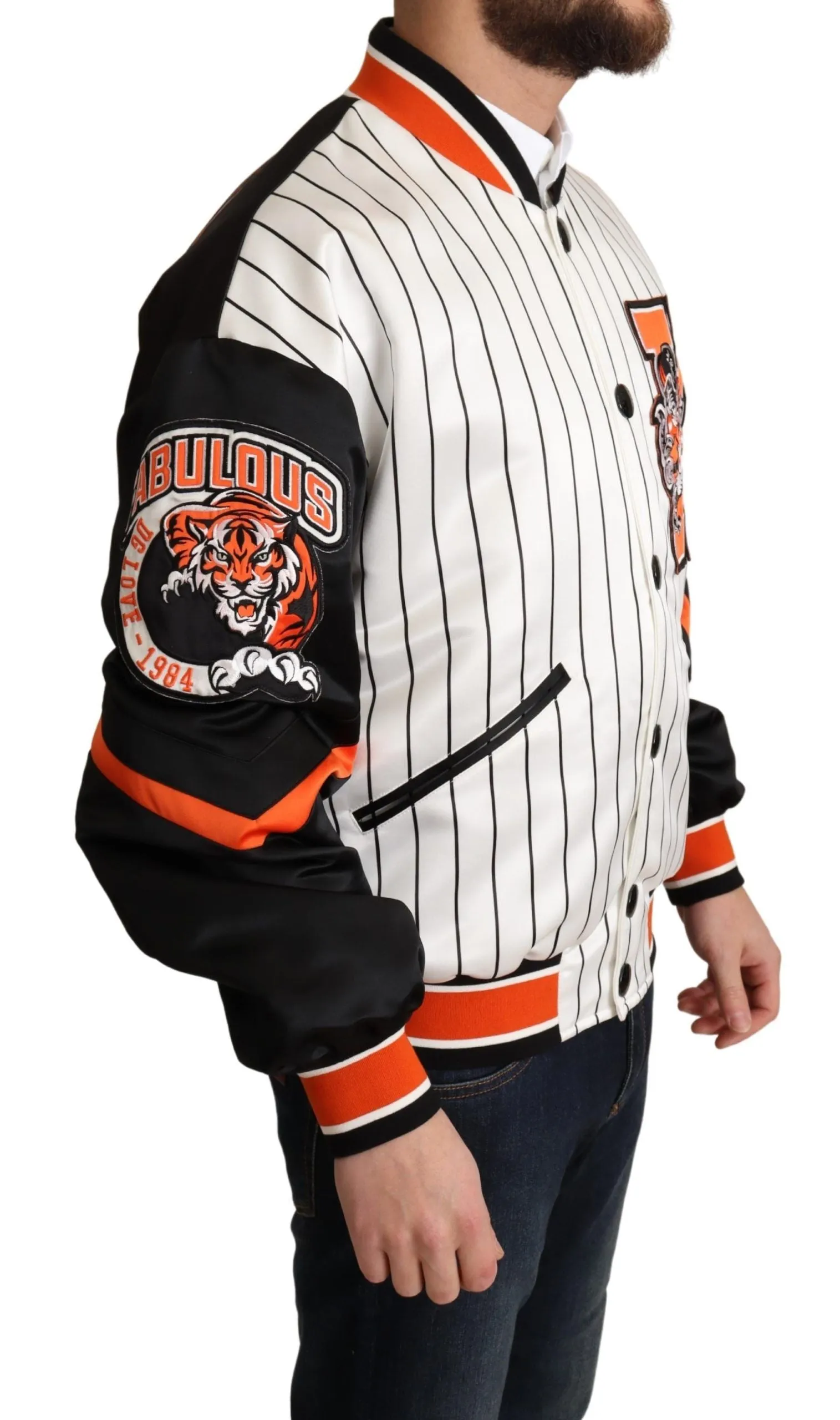 Regal Lion Bomber Jacket in White sold by Louxly product image thumbnail 2