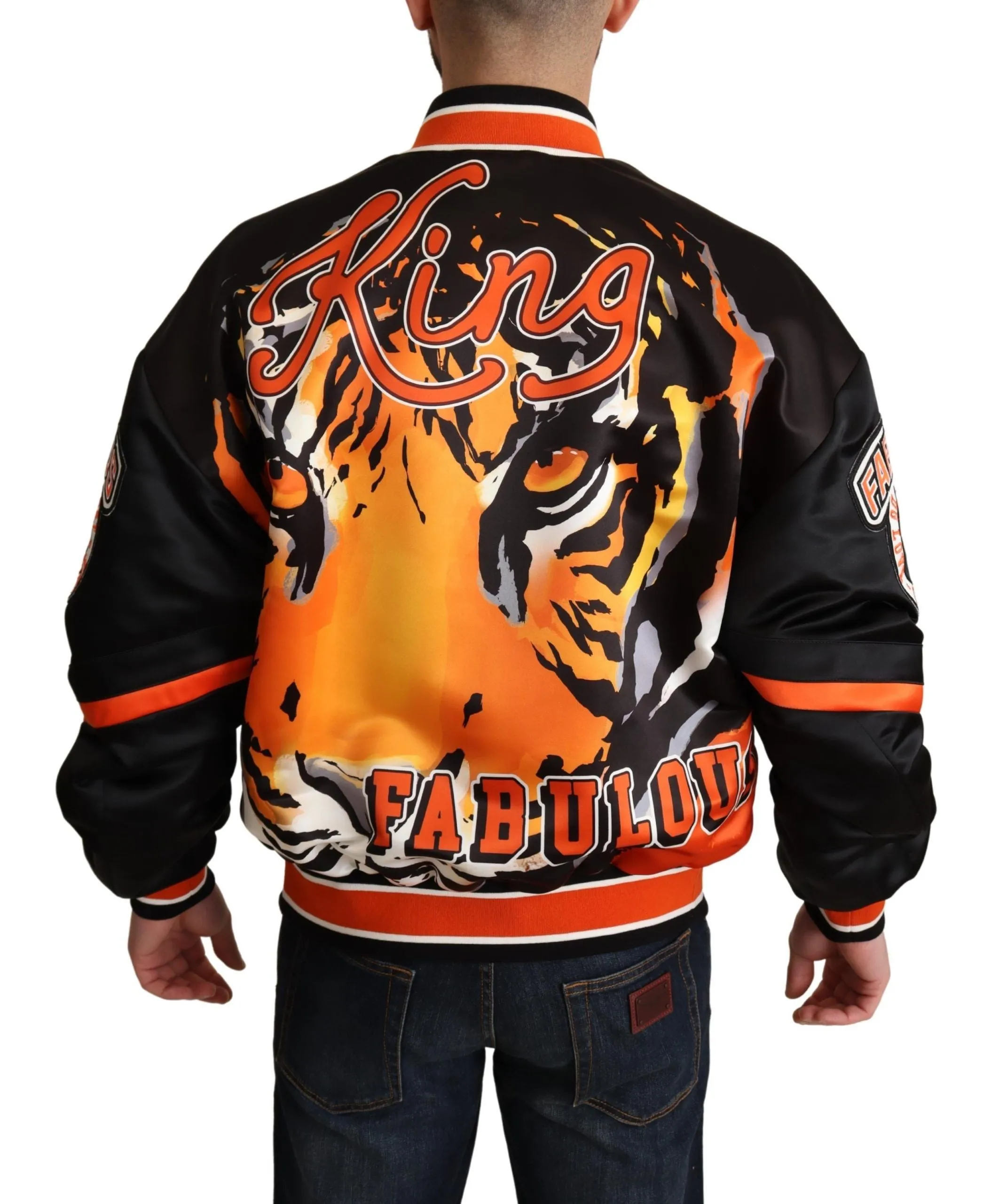 Regal Lion Bomber Jacket in White sold by Louxly product image thumbnail 3