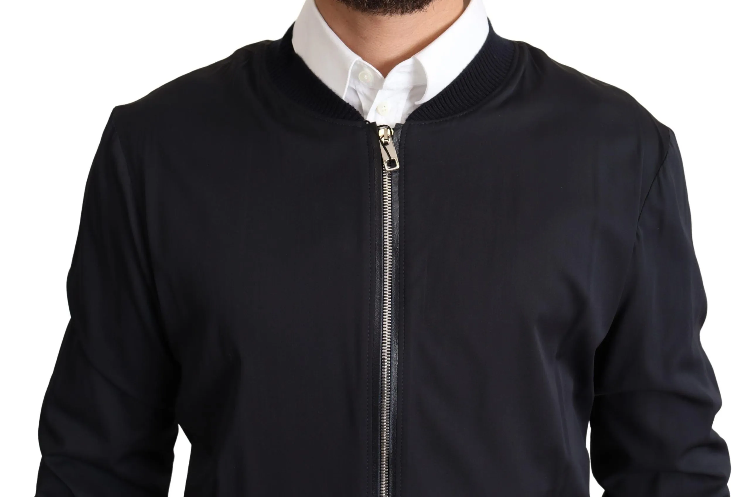 Elegant Silk Blend Bomber Jacket sold by Louxly product image thumbnail 4