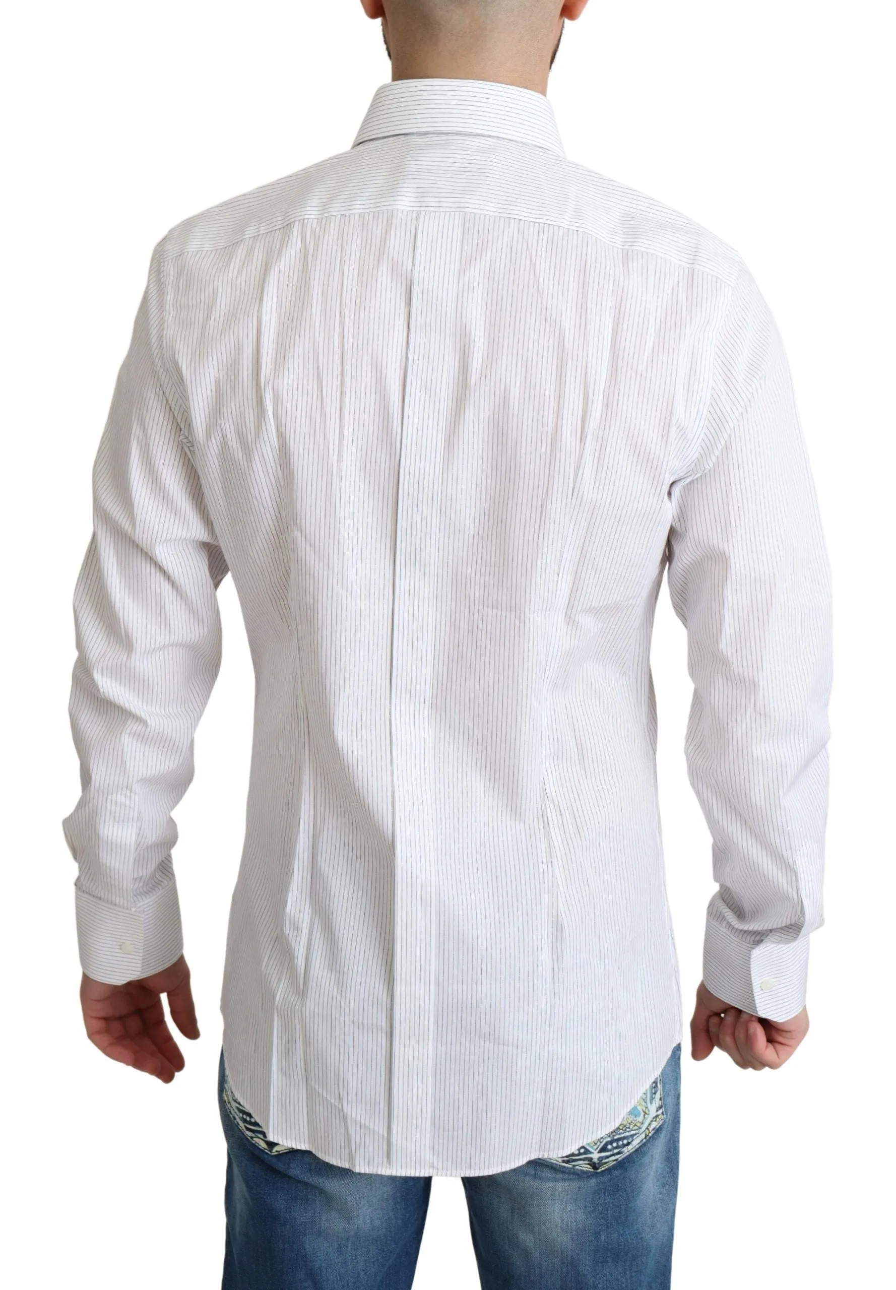 Elegant Striped Gold Dress Shirt sold by Louxly product image thumbnail 3