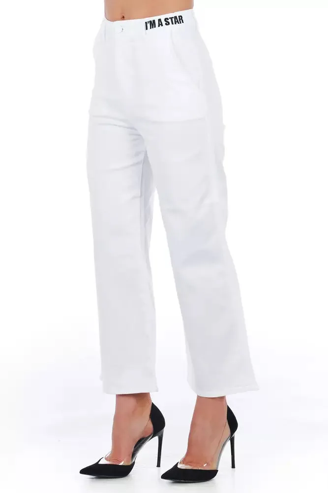 White Cotton Women Cropped Trouser sold by Louxly product image thumbnail 2
