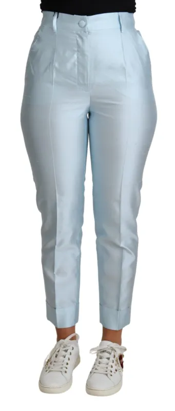 Elegant High-Waisted Silk Trousers sold by Louxly