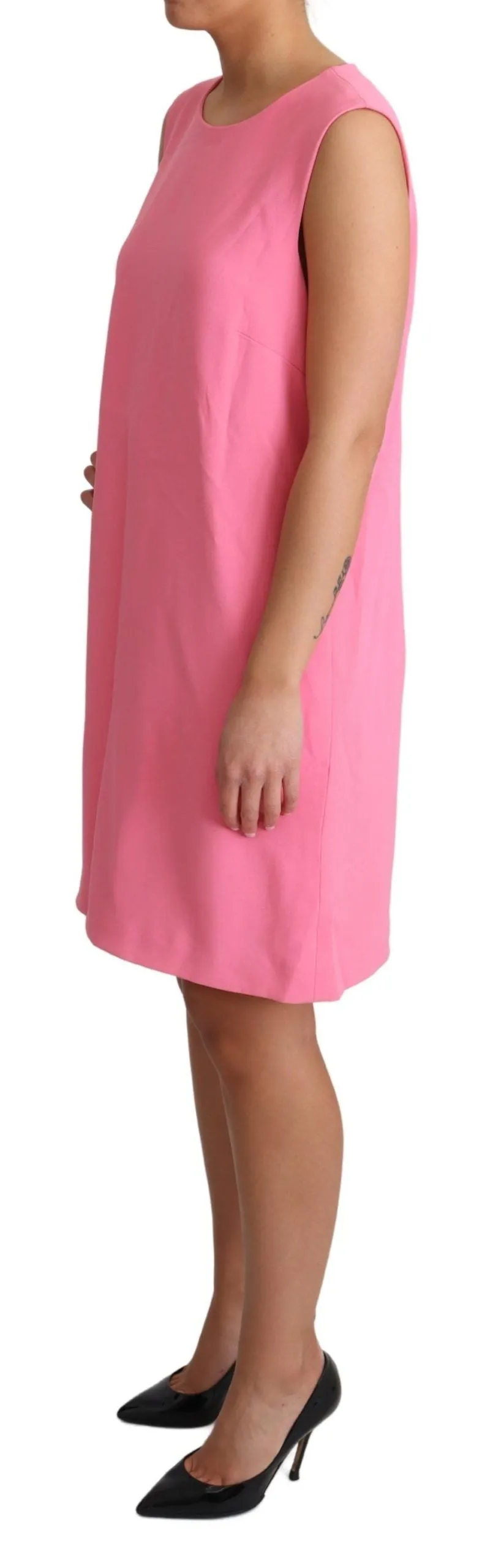Elegant Pink Shift Knee Length Dress sold by Louxly product image thumbnail 3