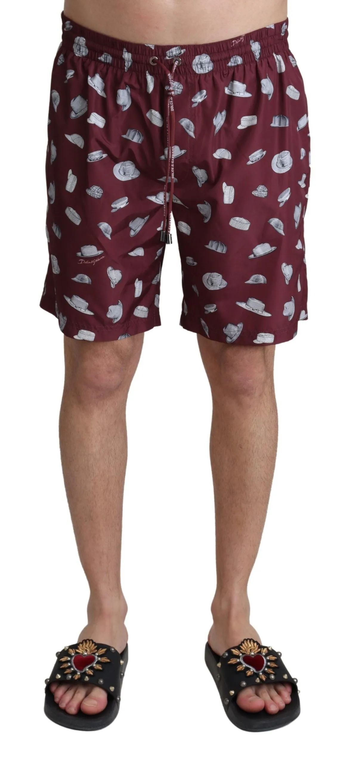 Elegant Maroon Beachwear Trunks sold by Louxly